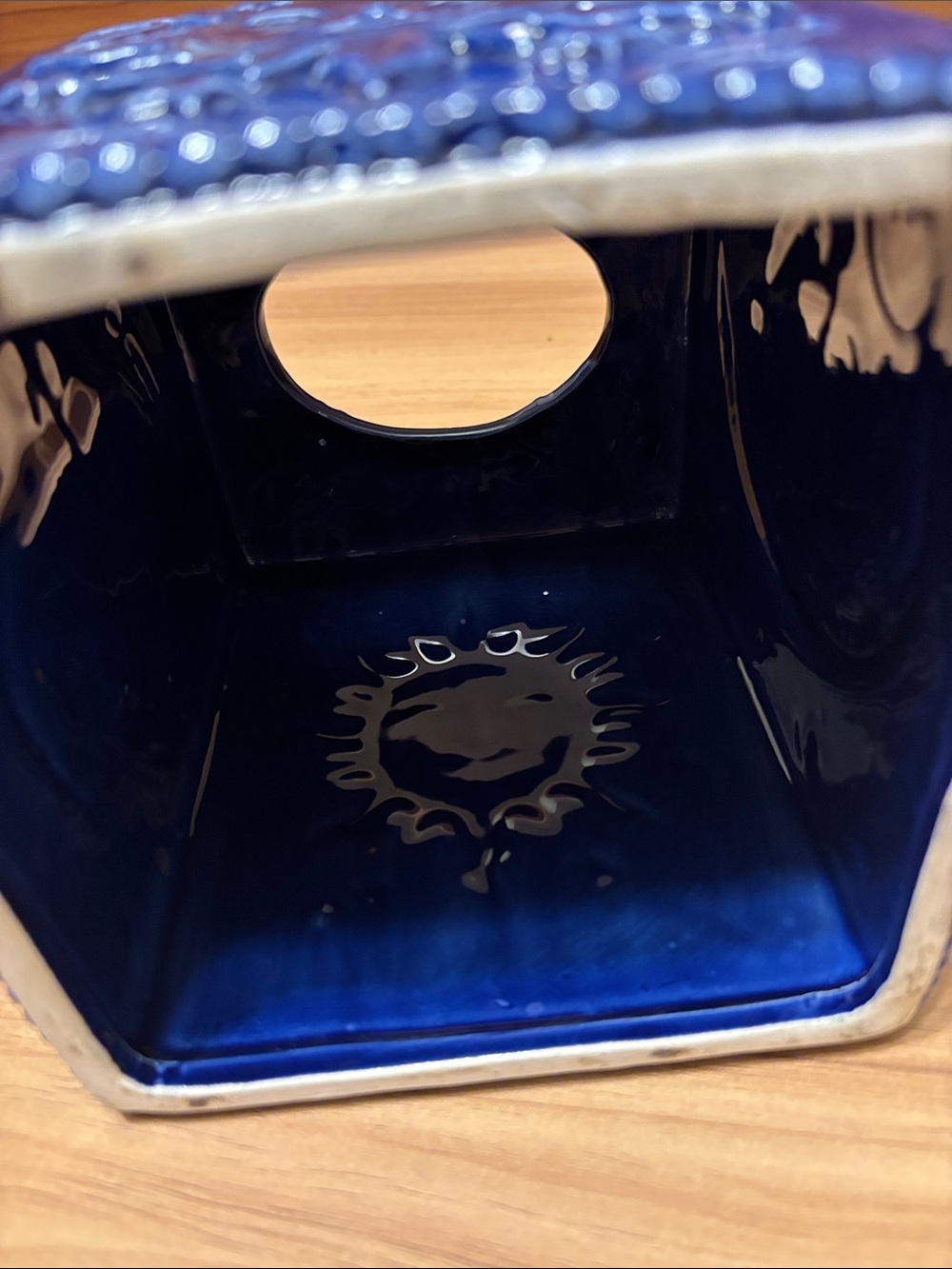 Decorative Blue Ceramic Sun & Moon Tissue Box Cover - celestial astrology 90’s - Picture 9 of 9